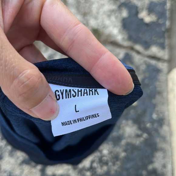 BNWOT Gymshark blue/black athletic long sleeve top - Picture 7 of 9